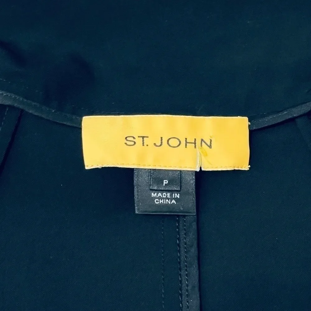 St John Yellow Label Blazer S Zip Front Minimal Quiet Luxury Workwear